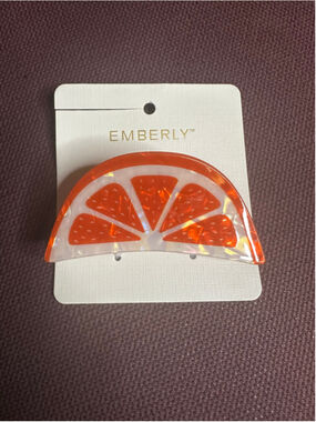 Women's Emberly Orange Slice Hair Claw Clip